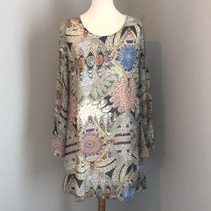 Bohemian print mini dress